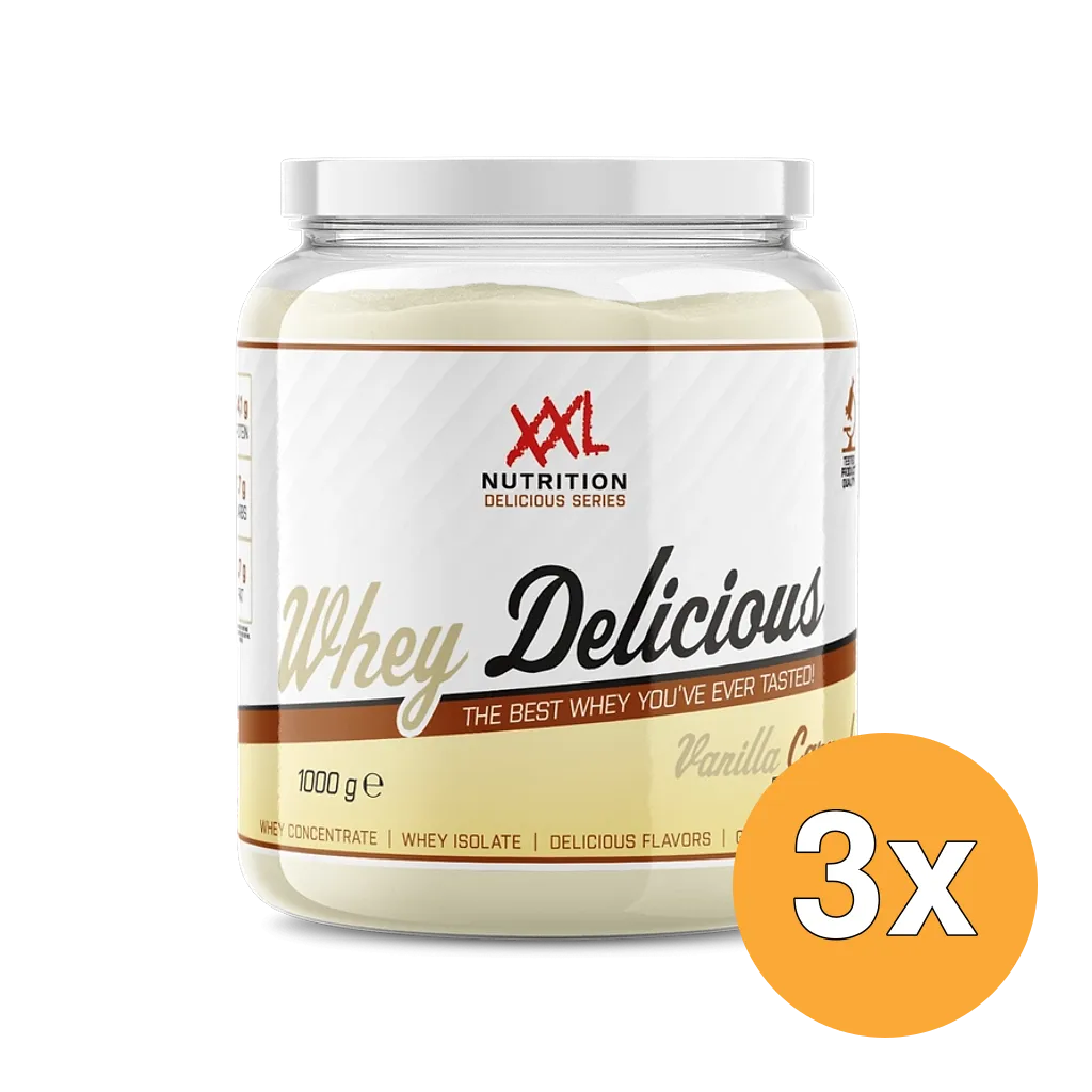 3x XXL Nutrition Whey Delicious Vanille Caramel (1000 gr)