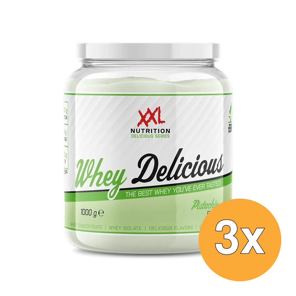 3x XXL Nutrition Whey Delicious Pistache (1000 gr)