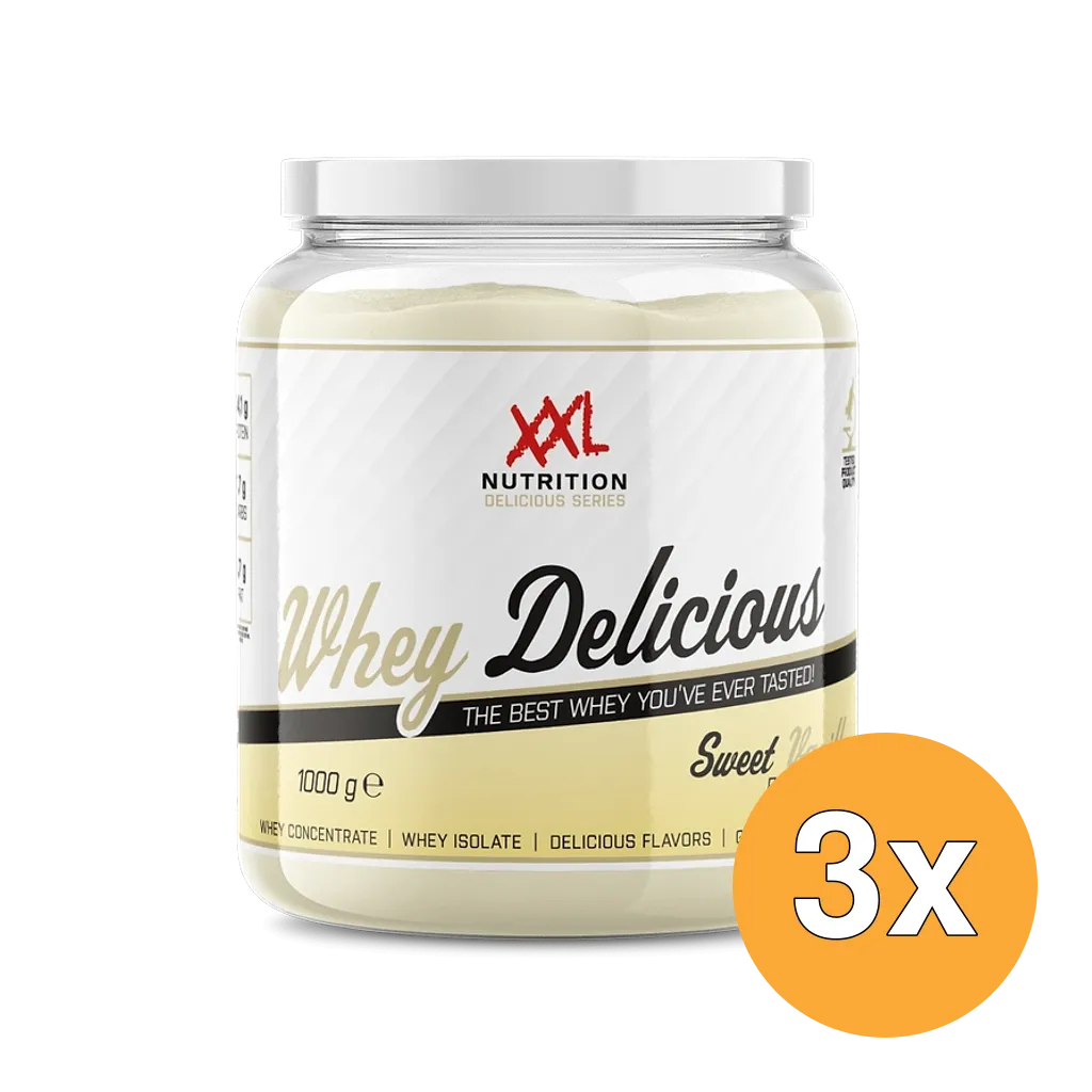 3x XXL Nutrition Whey Delicious Sweet Vanilla (1000 gr)