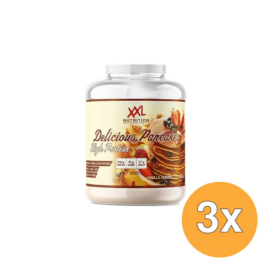 3x XXL Nutrition Delicious Protein Pancakes - Vanille (2500 gram)