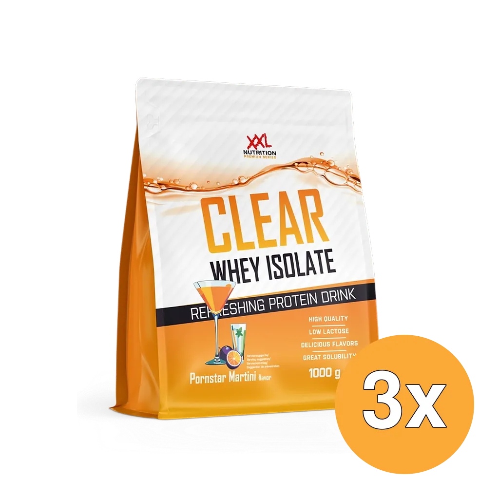 3x XXL Nutrition Clear Whey Isolate - Pornstar Martini (1000 gr)