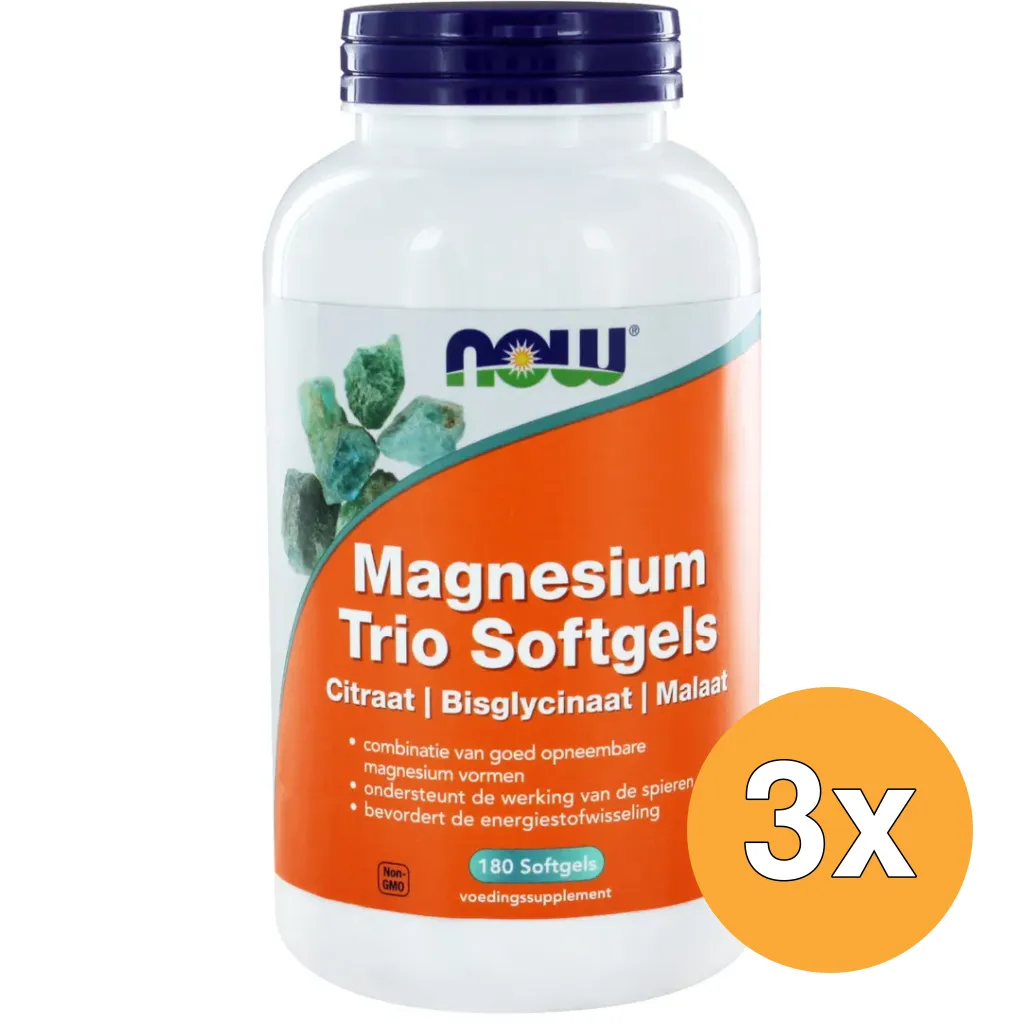 3x Now Magnesium trio (180 softgels)