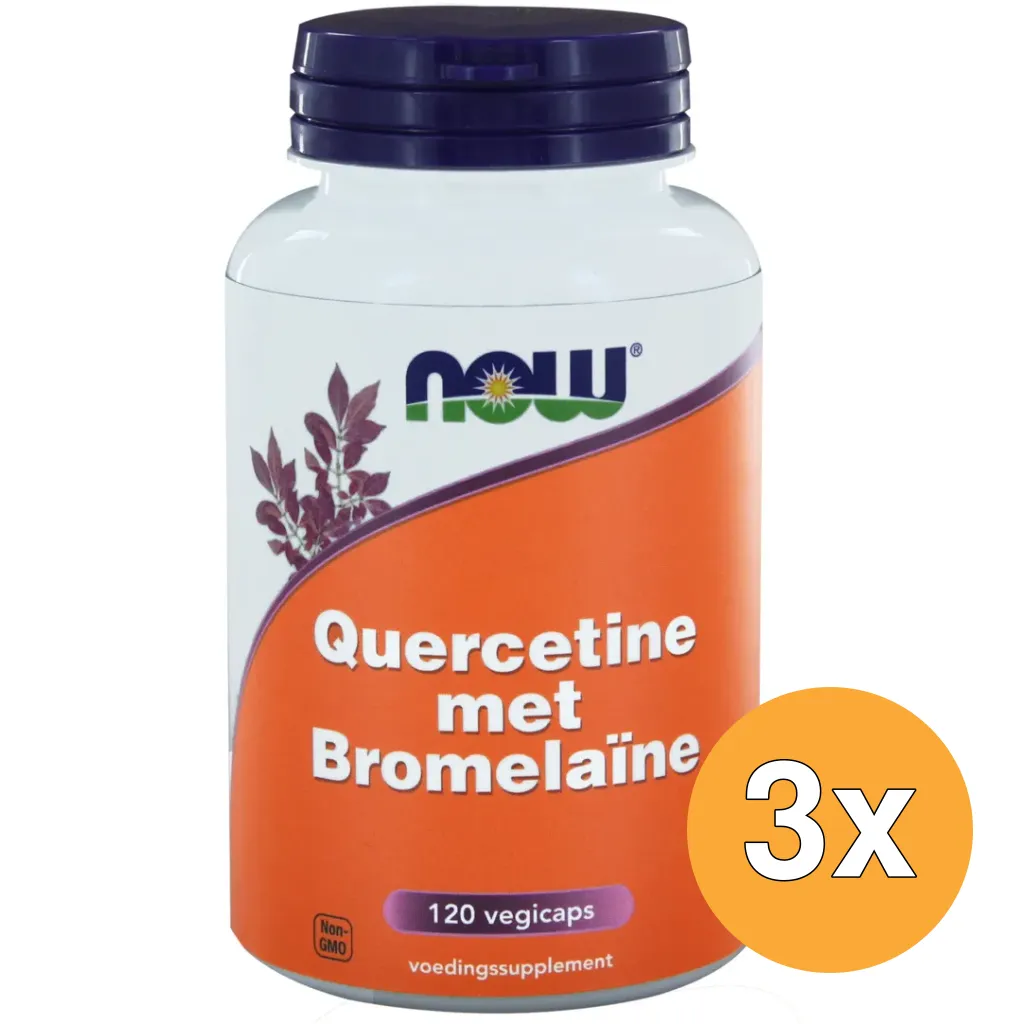 3x Now Quercetine met bromelaine (120 vega capsules)