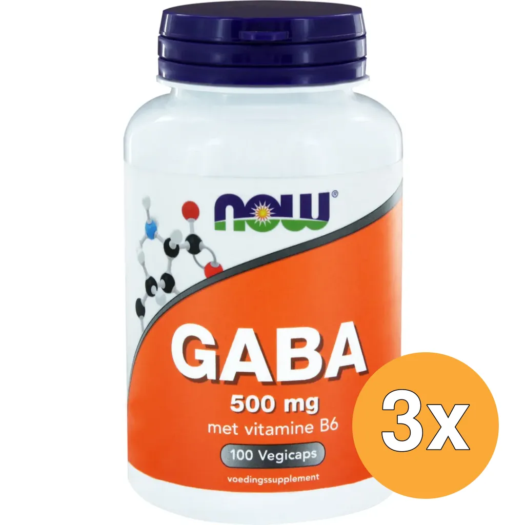 3x Now GABA 500 mg (100 capsules)