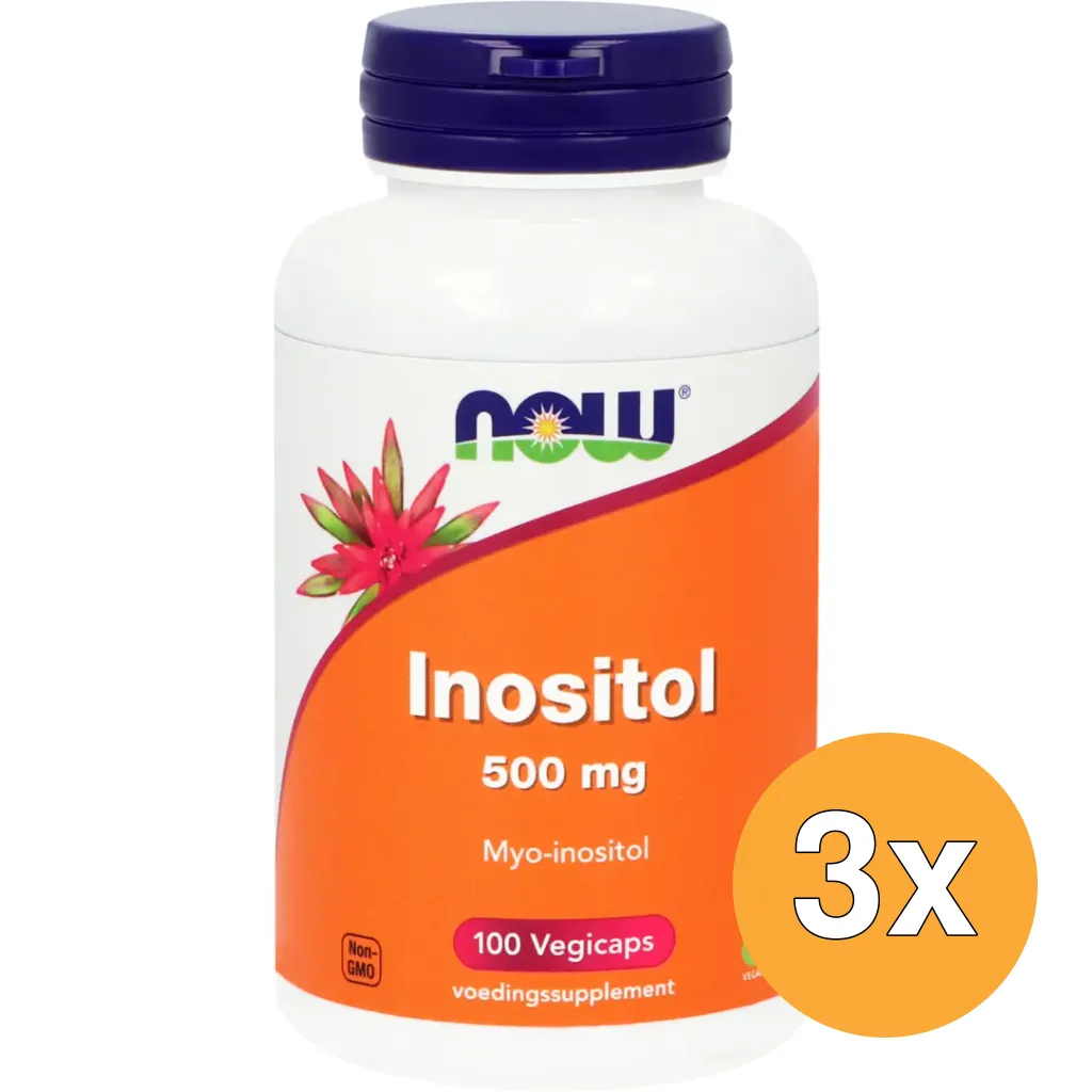3x Now Inositol 500 mg (100 vega capsules)