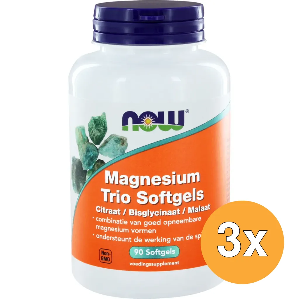 3x Now Magnesium trio (90 softgels)