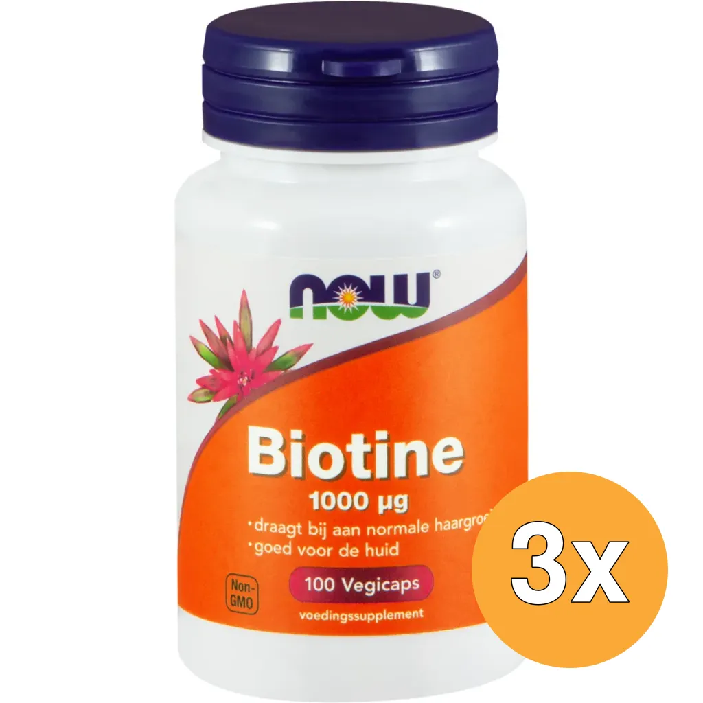 3x Now Biotine 1000 mcg (100 vega capsules)