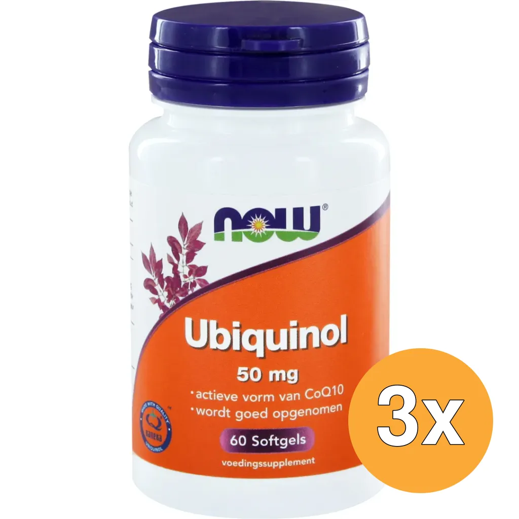 3x Now Co-Q10 Ubiquinol 50 mg (60 softgels)