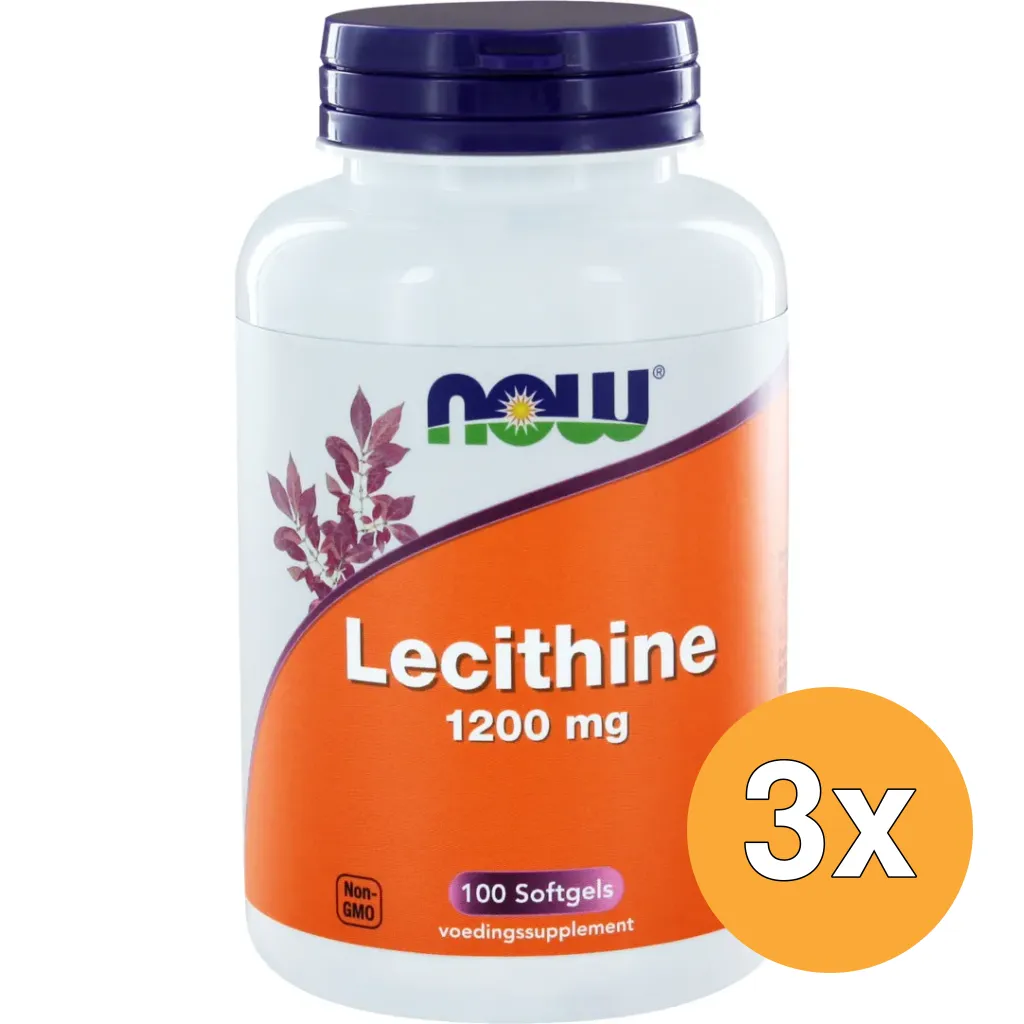 3x Now Lecithine 1200 Mg (100 softgels)