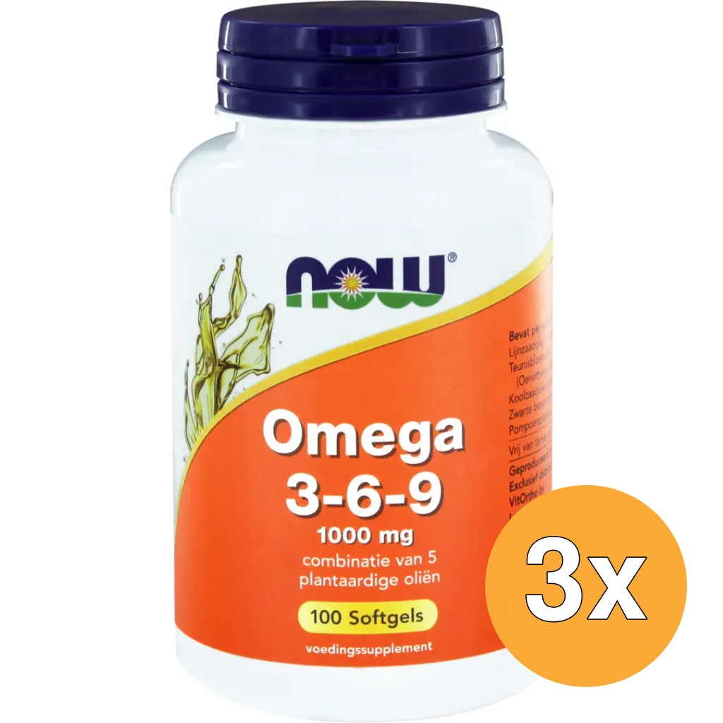 3x Now Omega 3-6-9 1000 mg (100 softgels)