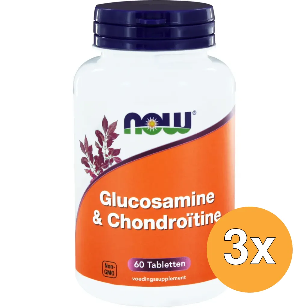 3x Now Glucosamine & Chondroitine (60 tabletten)
