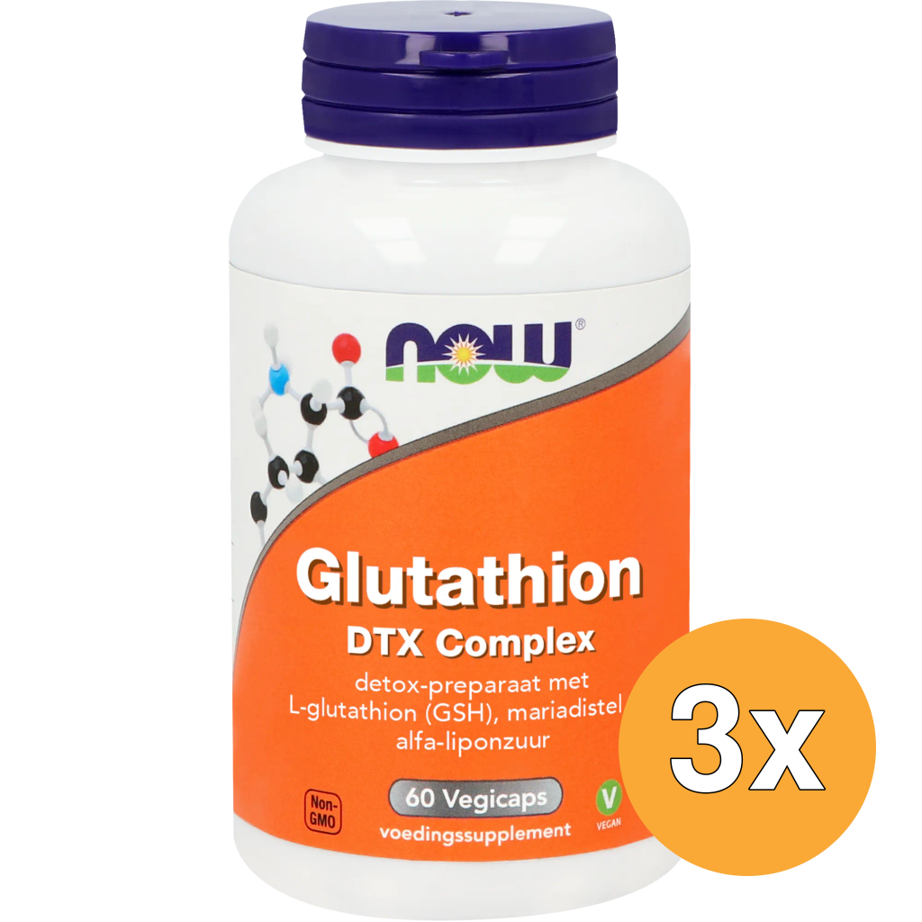 3x Now Glutathion DTX Complex (60 vega capsules)