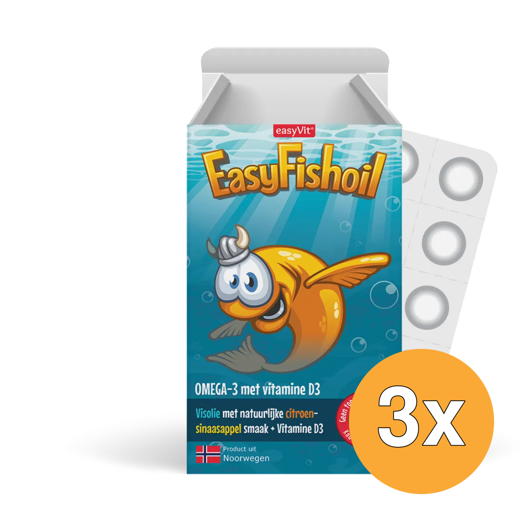 3x Easyvit Easyfishoil (30 Kauwtabletten)
