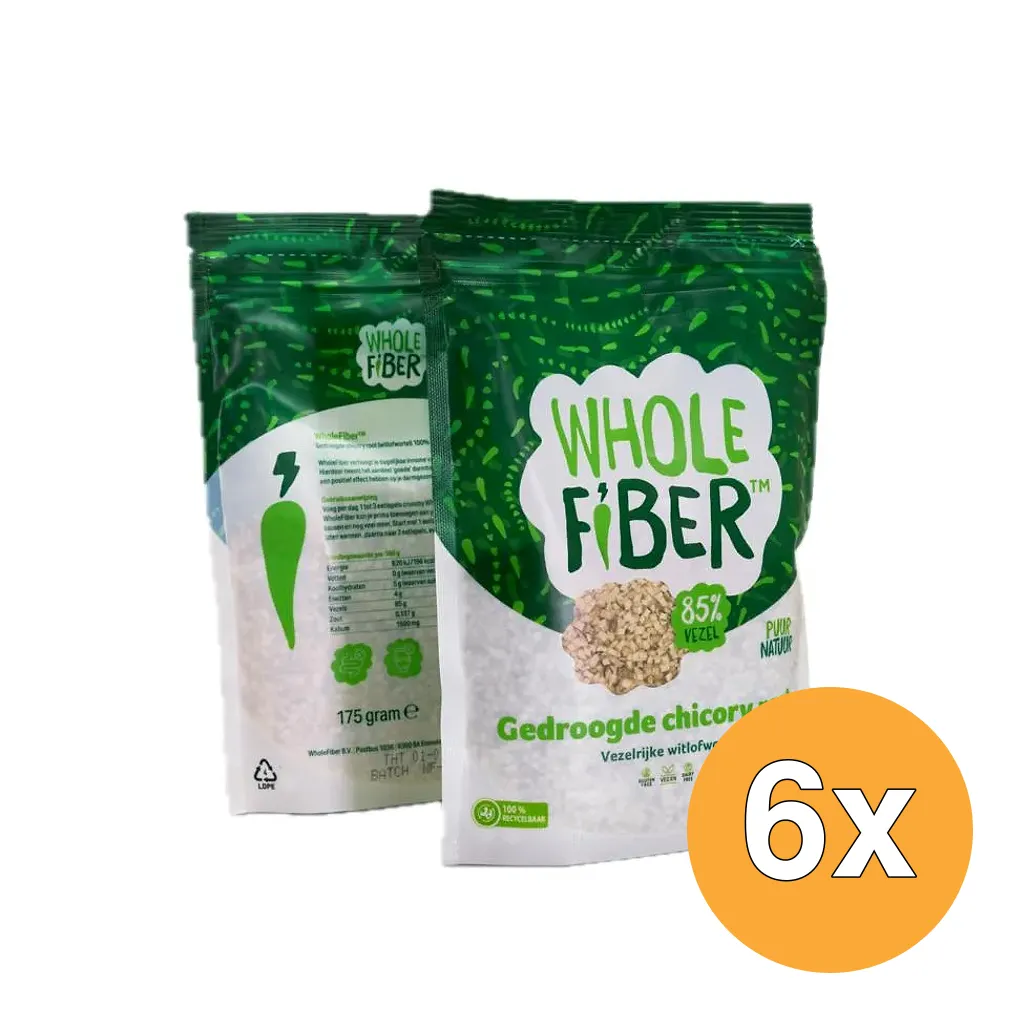 6x WholeFiber Gedroogde Chicory Root (175 gr)