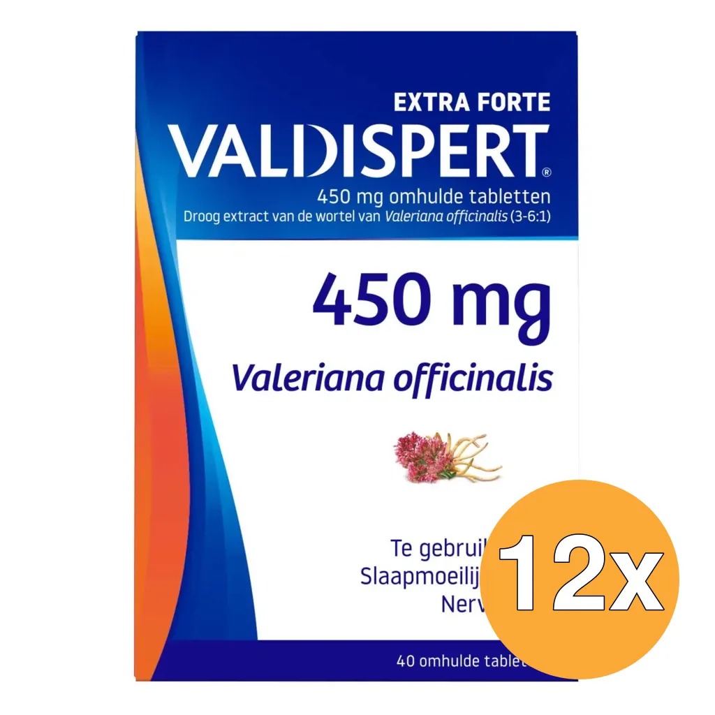 12x Valdispert 450mg Extra Forte (40 tabletten)