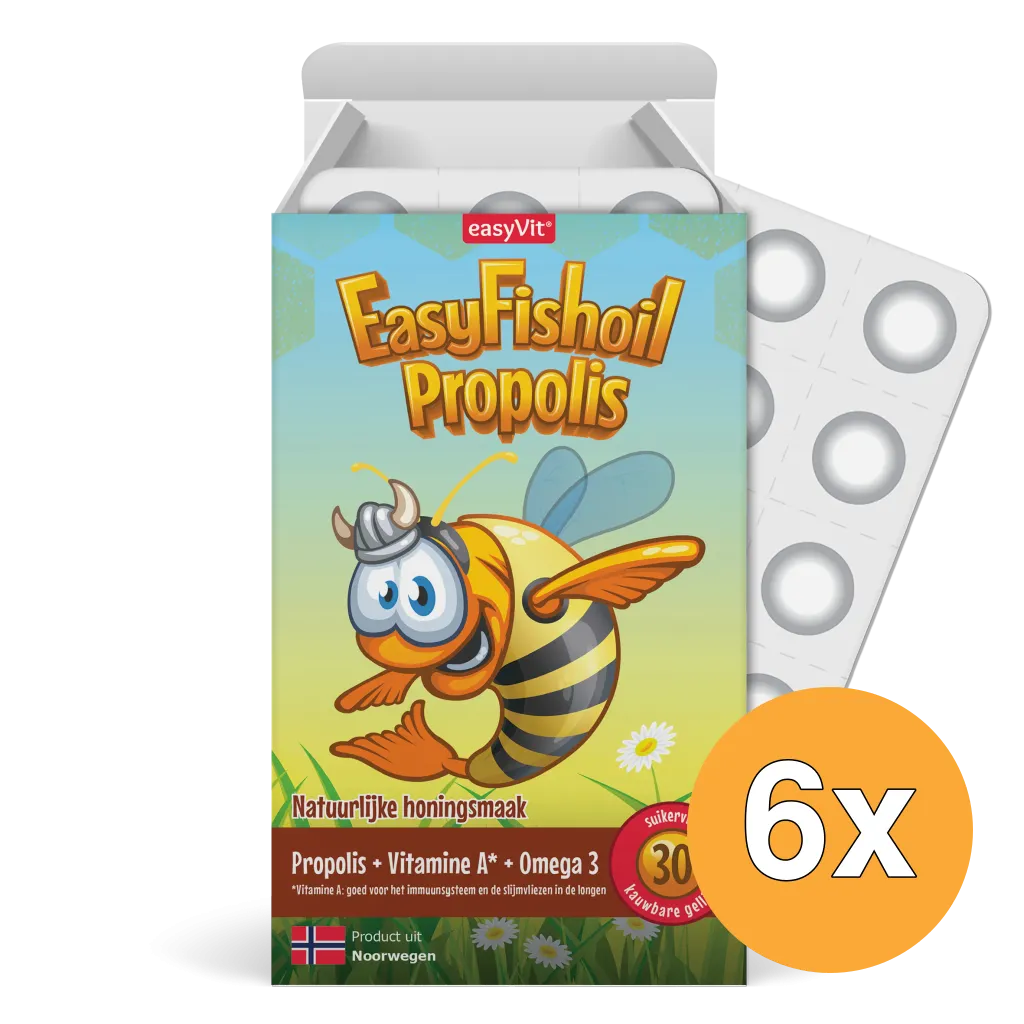 6x Easyvit Easyfishoil Propolis (30 stuks)