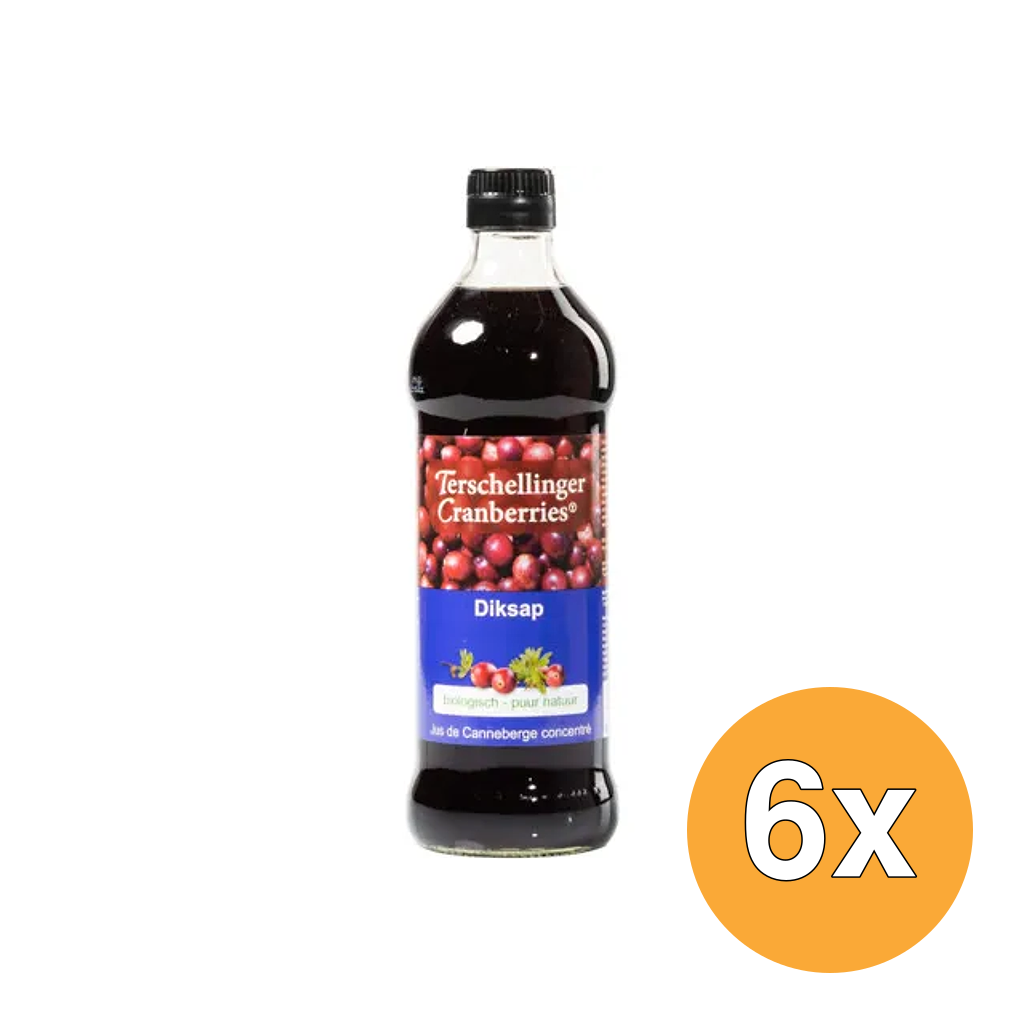 6x Terschellinger Cranberry diksap bio (500 ml)