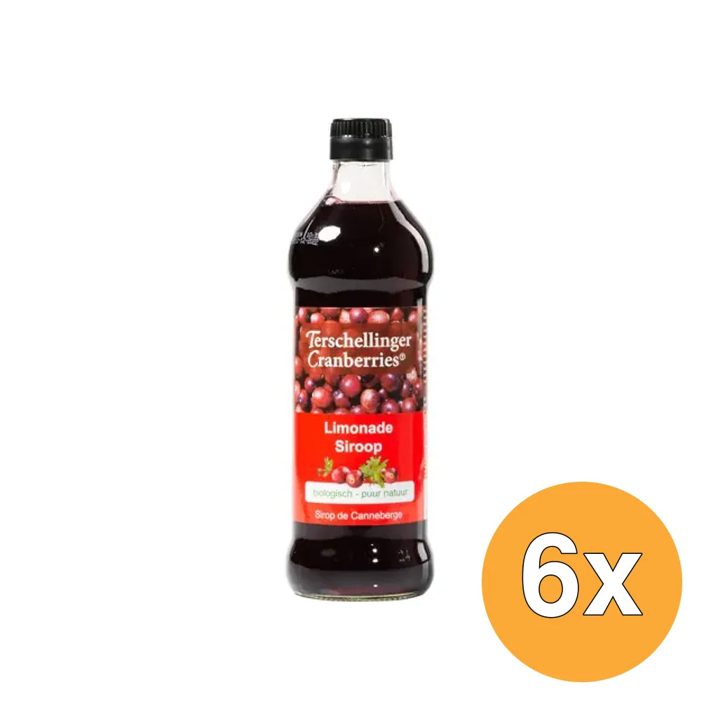 6x Terschellinger Cranberry siroop bio (500 ml)