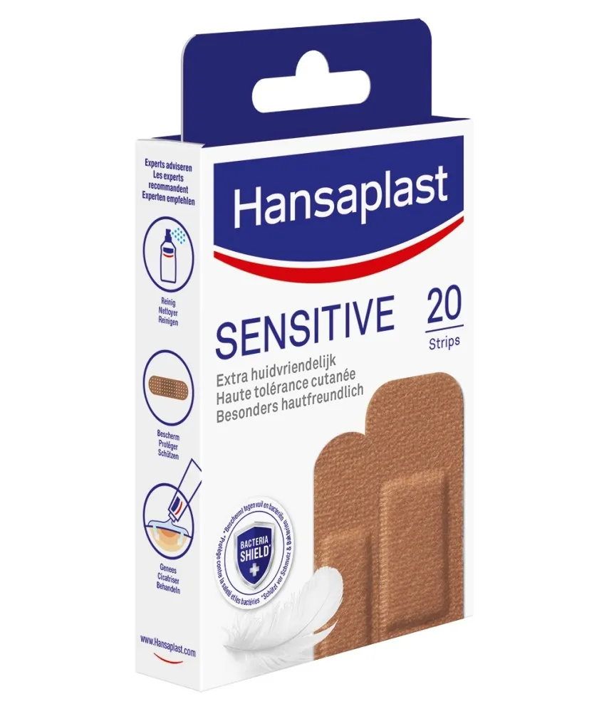 Hansaplast Sensitive skintone medium (20 stuks)