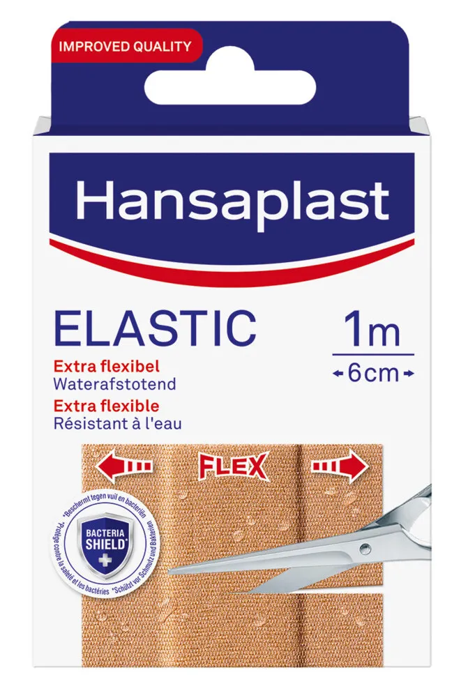 Hansaplast Elastic & waterafstotend 1m x 6 cm (1 stuk)
