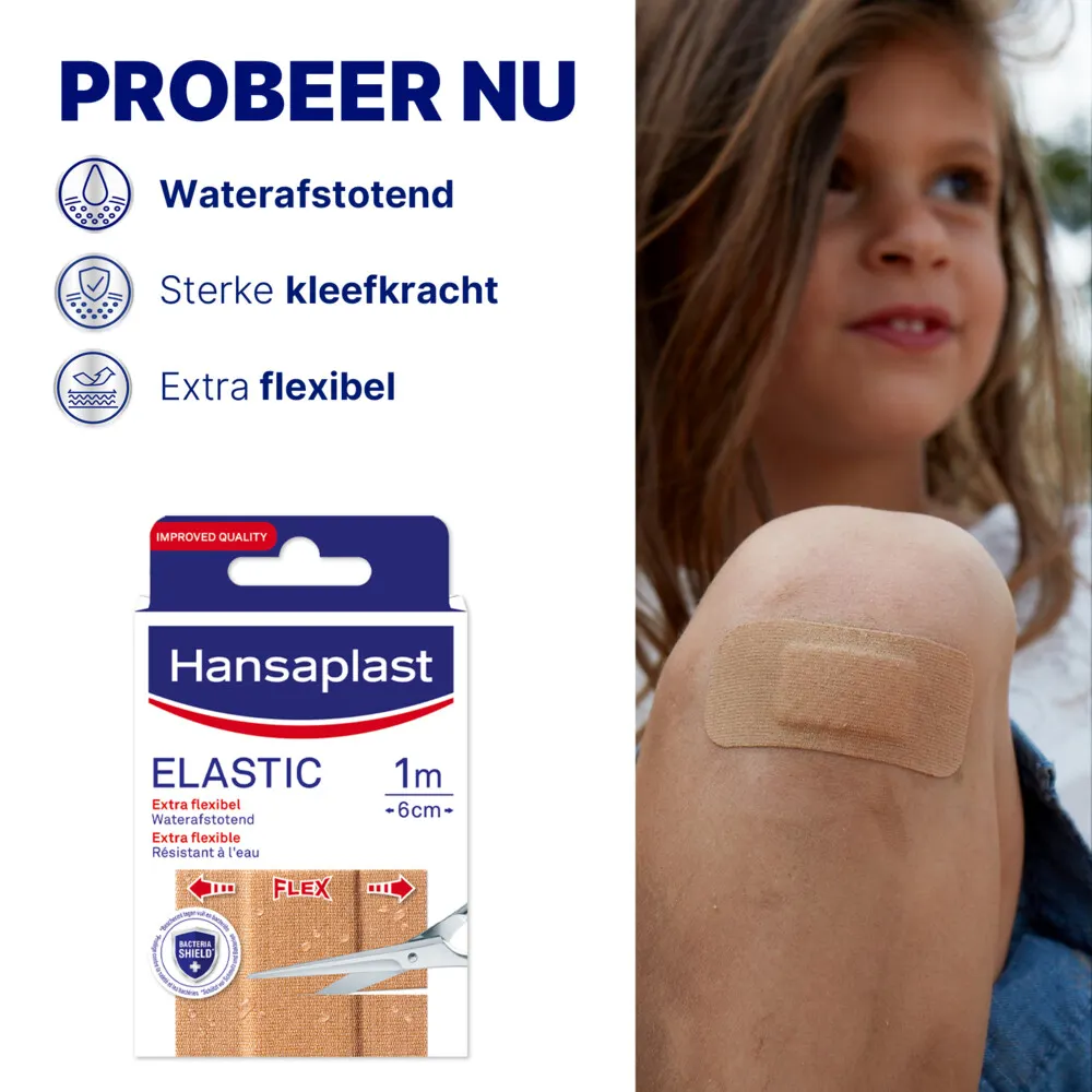 Hansaplast Elastic & waterafstotend 1m x 6 cm (1 stuk) - image 2