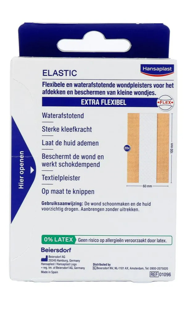 Hansaplast Elastic 2m x 6 cm (1 stuk)