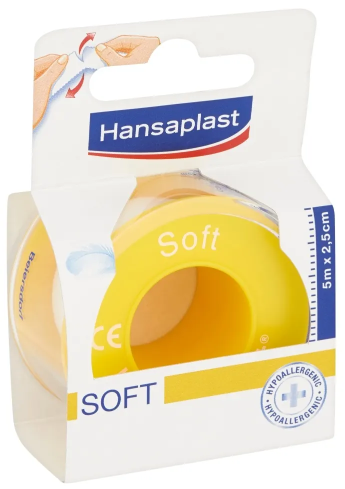 Hansaplast Hechtpleister soft 5m x 2.5 cm (1 stuk)