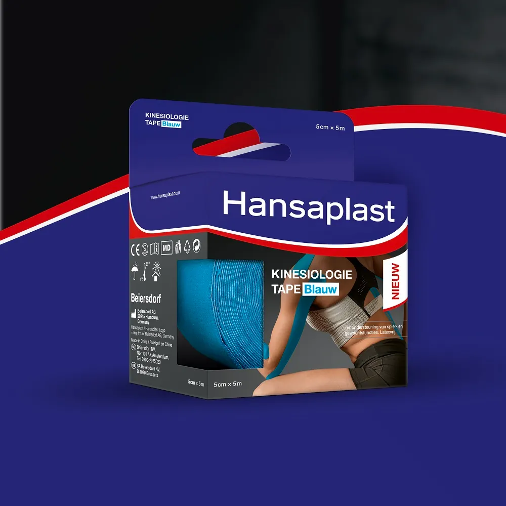 Hansaplast Kinesio tape blauw (1 stuk)