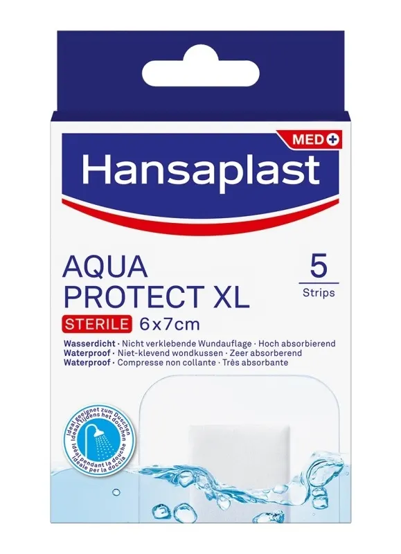 Hansaplast Aqua protect antibacterieel XL (5 stuks)