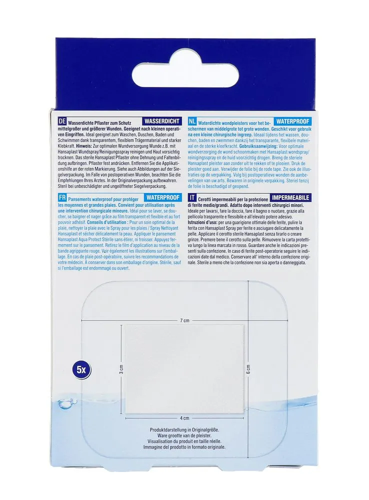 Hansaplast Aqua protect antibacterieel XL (5 stuks)