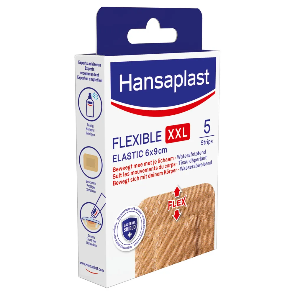 Hansaplast Flexible XXL 6 x 9 cm (5 stuks)