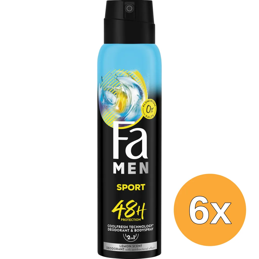 6x Fa Deodorant spray sport (150 ml)