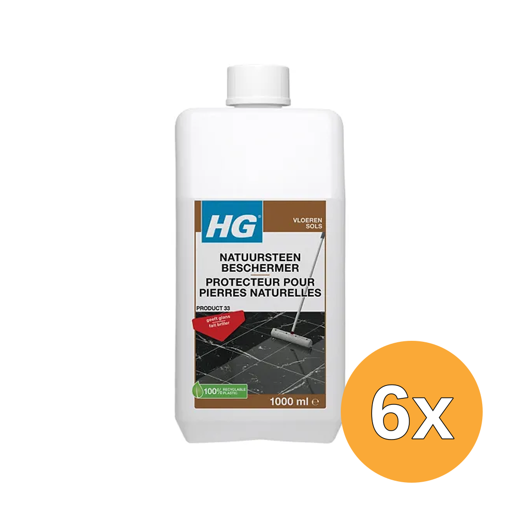6x HG Natuursteen Beschermer (1000 ml)