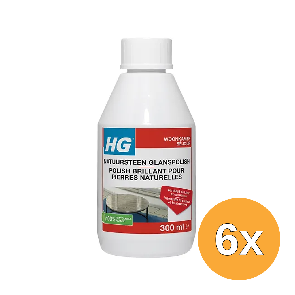 6x HG Natuursteen Glanspolish (300 ml)