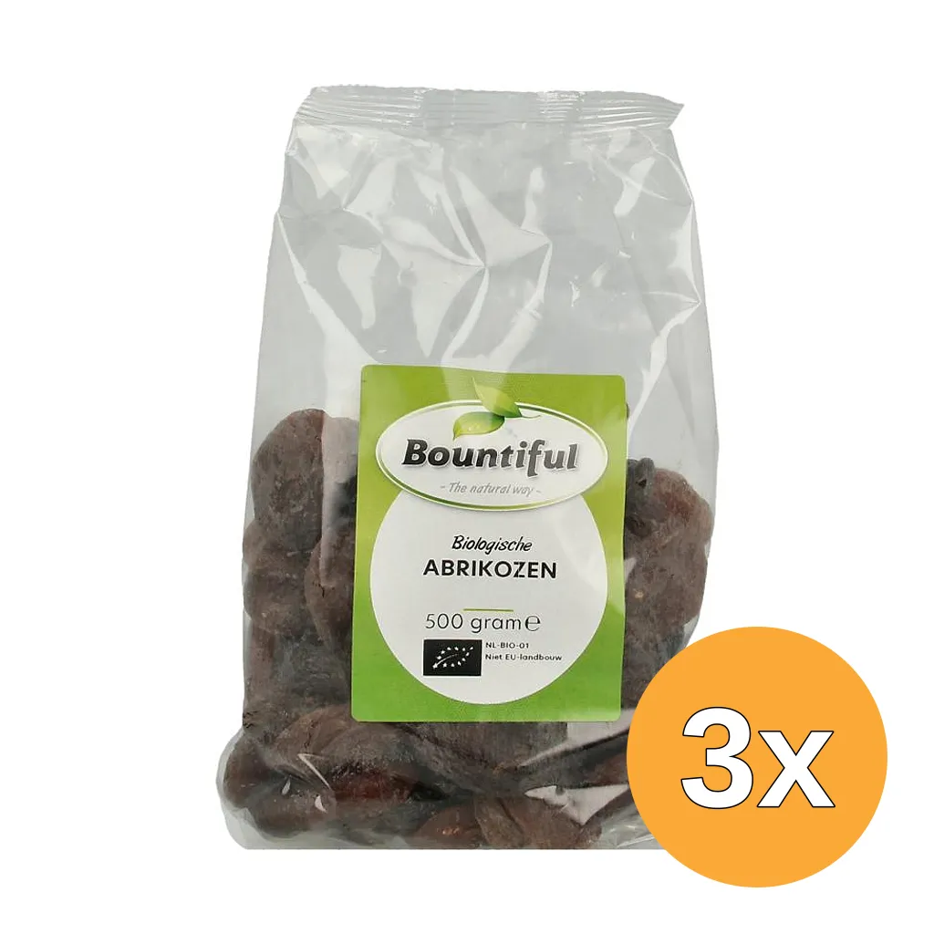 3x Bountiful Abrikozen Bio (500 gr)