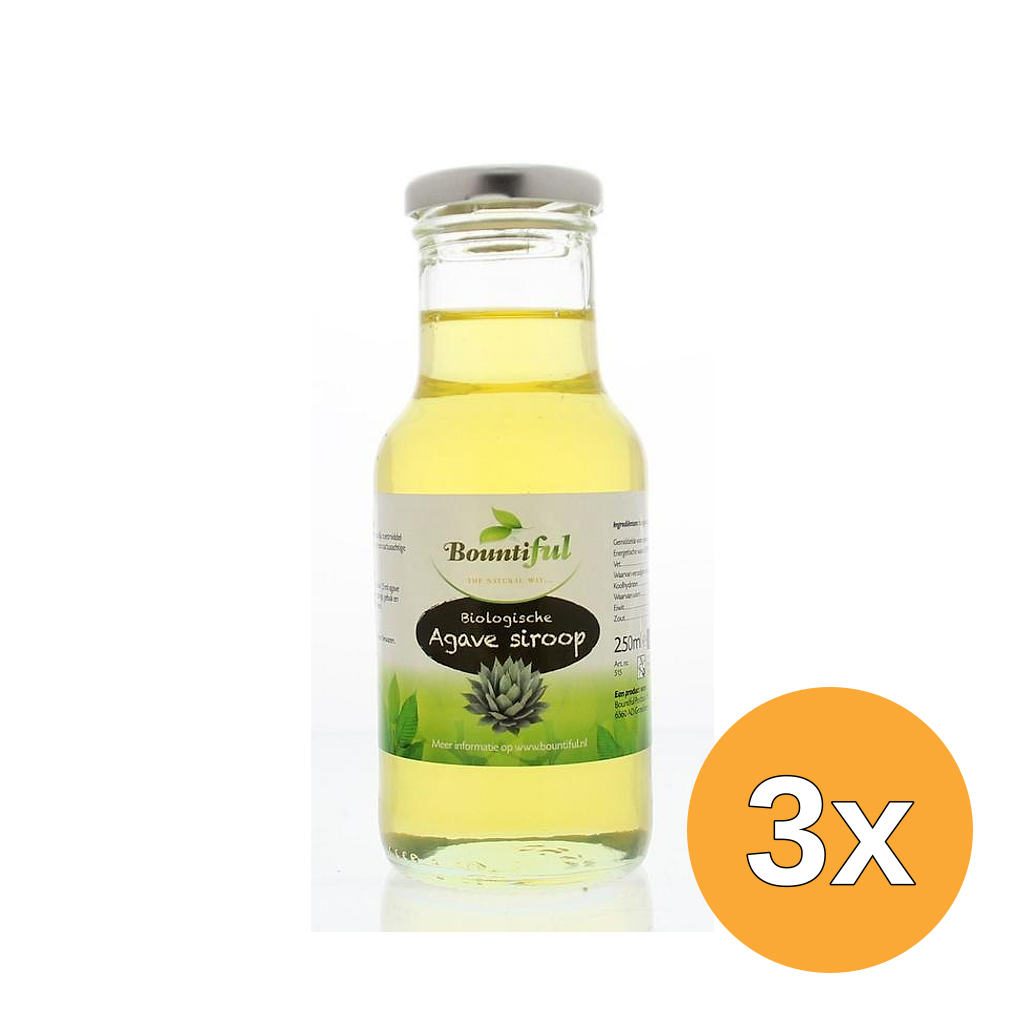 3x Bountiful Agavesiroop Bio (250 ml)