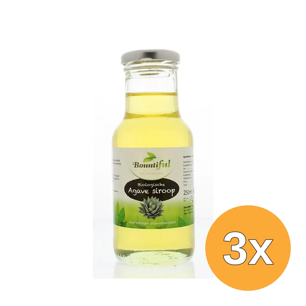 3x Bountiful Agavesiroop Bio (250 ml)