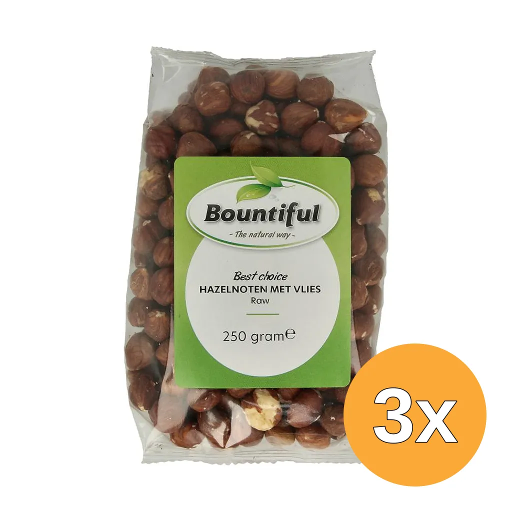3x Bountiful Hazelnoten Bruin (250 gr)