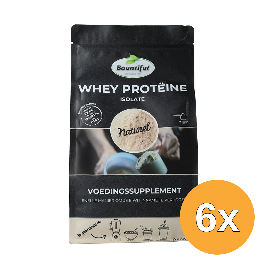 6x Bountiful Whey Isolaat Proteine Poeder (500 gr)