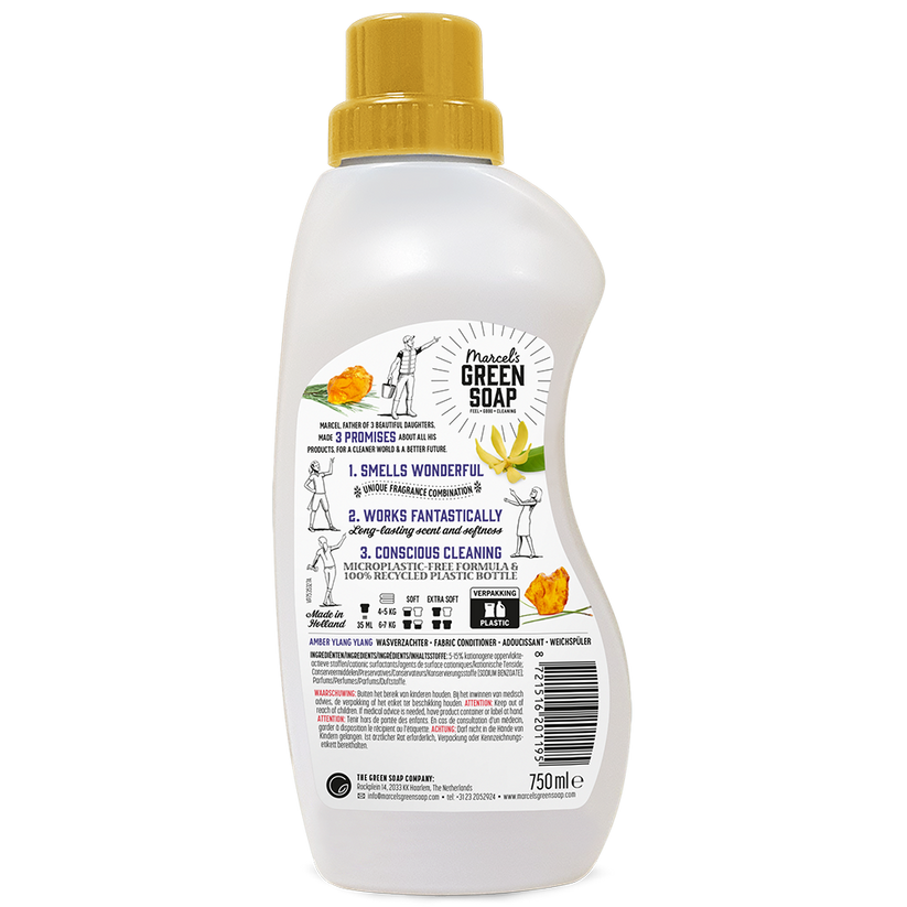 Marcel's Green Soap Wasverzachter Amber & Ylang Ylang (750 ml)