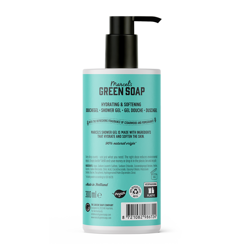 Marcel's Green Soap Shower Gel Cedar & Pomegranate (300 ml)
