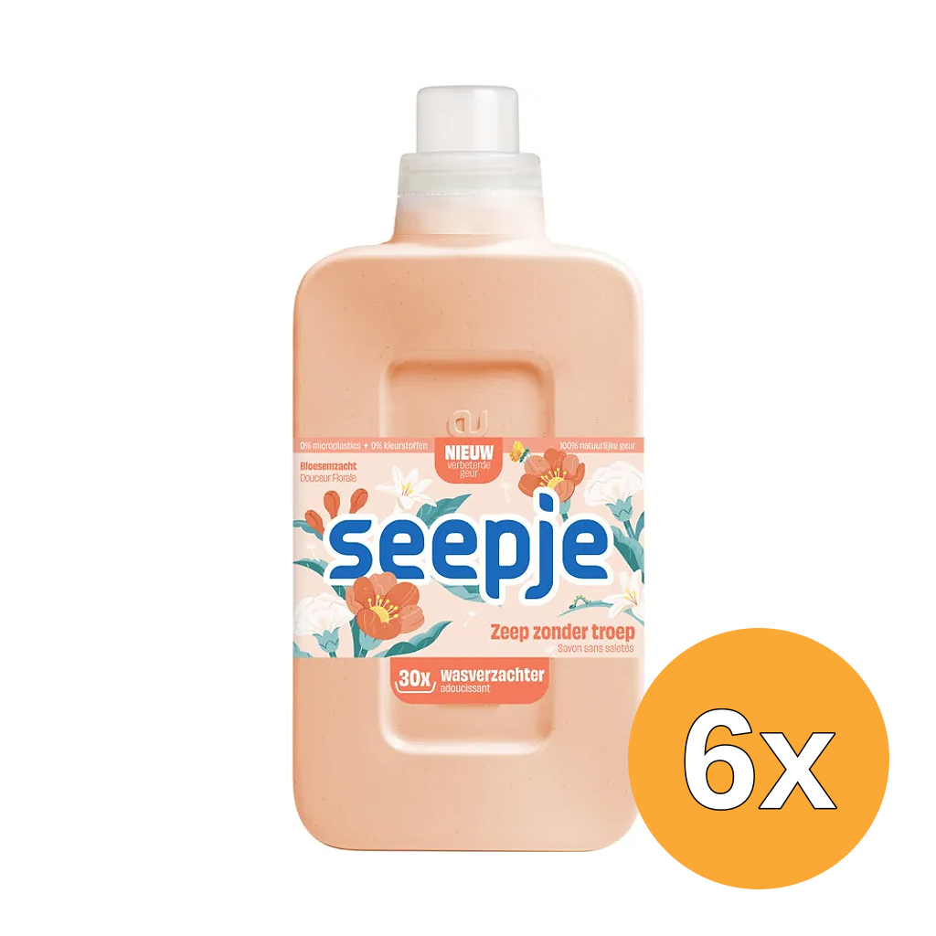 6x Seepje Wasverzachter Bloesemzacht (750 ml)