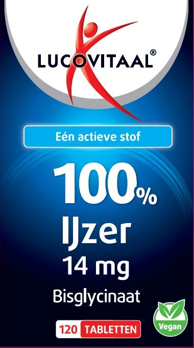 Lucovitaal 100% IJzer Bisglycinaat (120 tabletten)