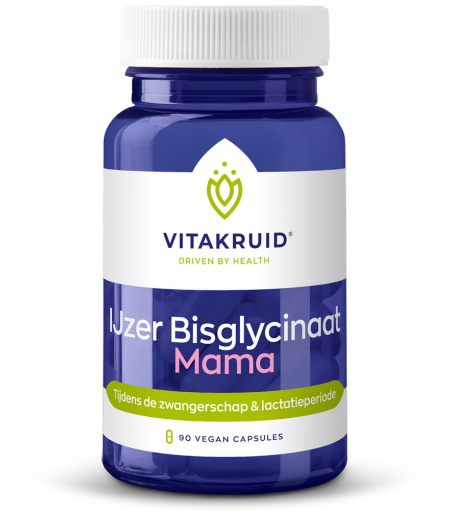 Vitakruid IJzer Bisglycinaat Mama (90 vega capsules)