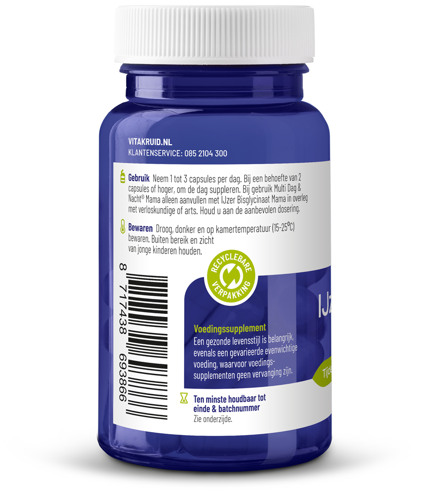Vitakruid IJzer Bisglycinaat Mama (90 vega capsules) - image 2