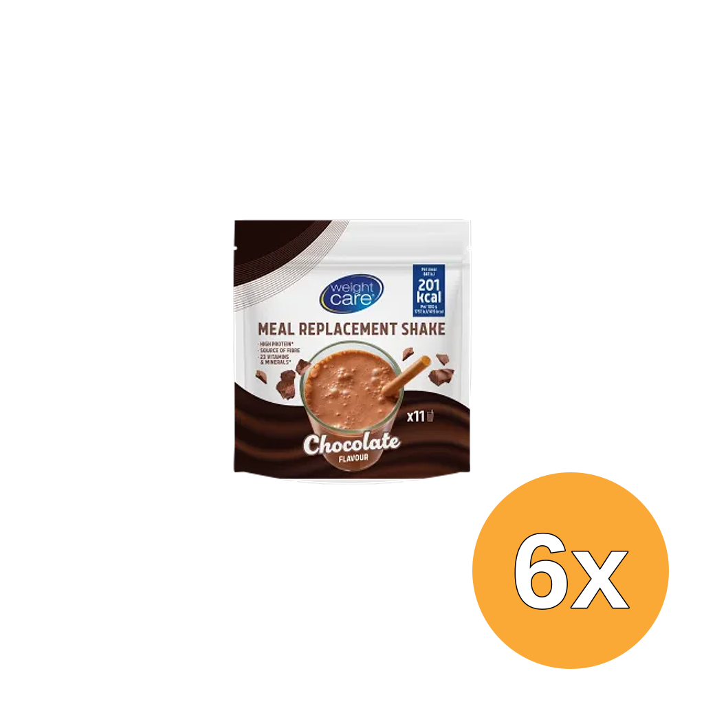 6x Weight Care Meal Replacement Shake Chocolate (297 gr)