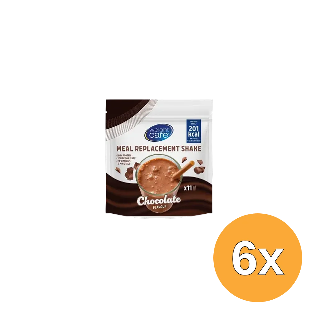 6x Weight Care Meal Replacement Shake Chocolate (297 gr)