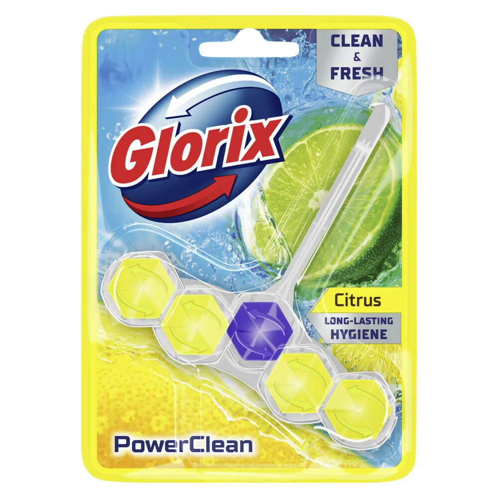 Glorix Toiletblok Power Clean Citroen (1 stuk)