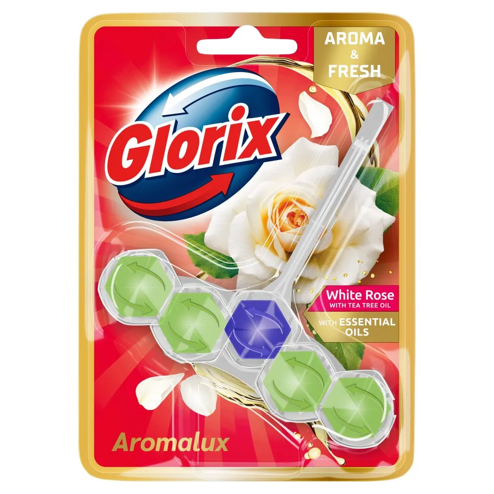 Glorix Toiletblok Aromalux White Rose (1 stuk)
