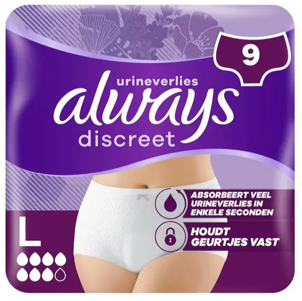 Always Discreet Pants L (9 stuks)